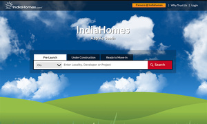 A screenshot of the India Homes website